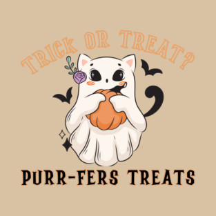 Funny Halloween Ghost Cat T-Shirt