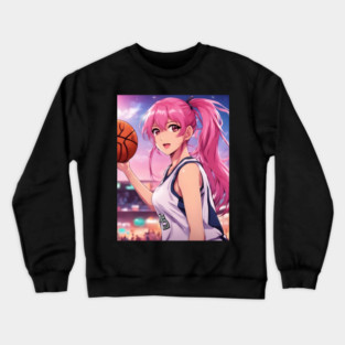 Basketball anime girl Crewneck Sweatshirt