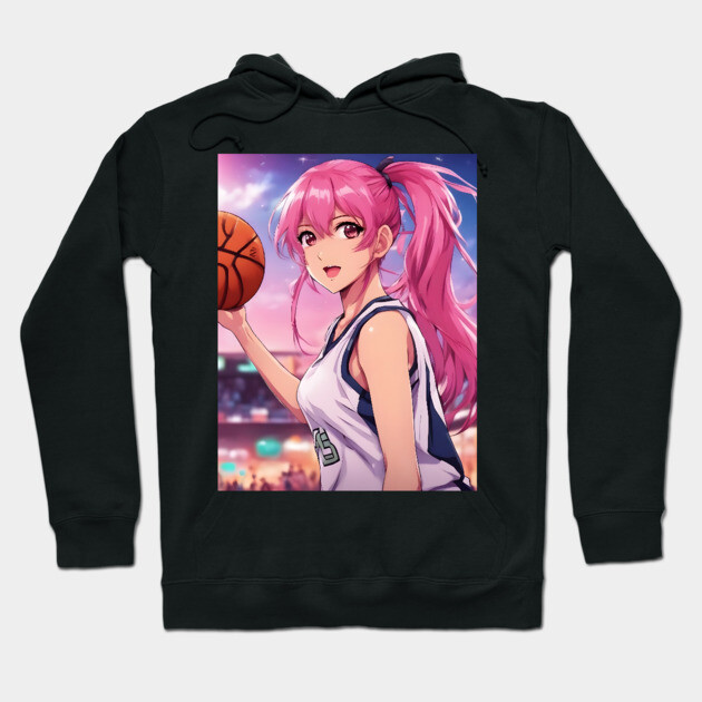 Basketball anime girl Hoodie by animegirlnft