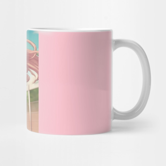 anime girl holding a tennis racquet by animegirlnft