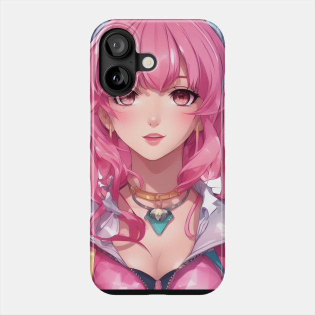 Pink hair anime princess Phone Case by animegirlnft