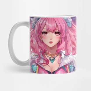 Pink hair anime princess Mug