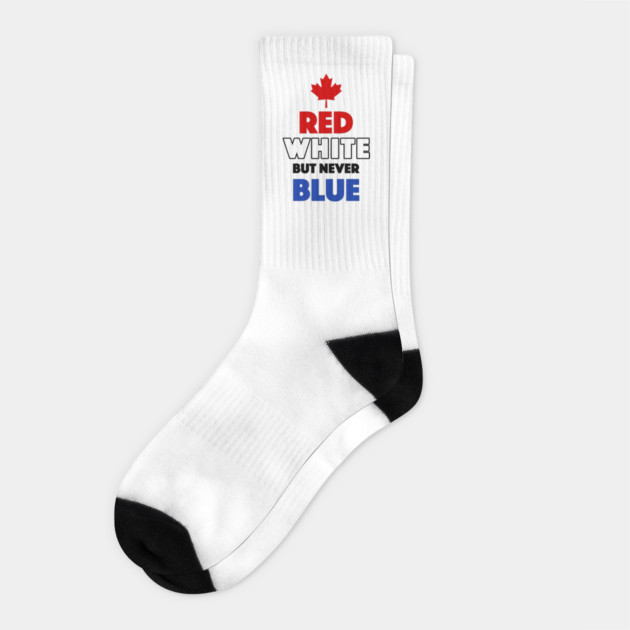 Red White But Never Blue T-Shirt Socks by dumbshirts