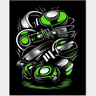 Headphones Posters and Art