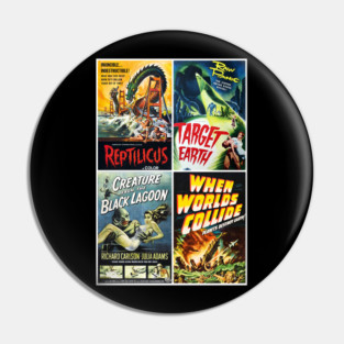 50s Sci-fi Poster Art Pin