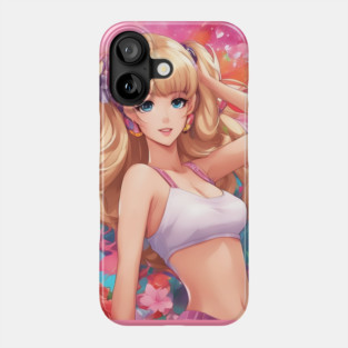 Workout Sporty  Rainbow Blonde Anime Fitness Girl Phone Case
