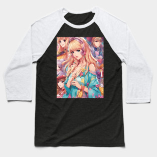 Anime country girl Baseball T-Shirt