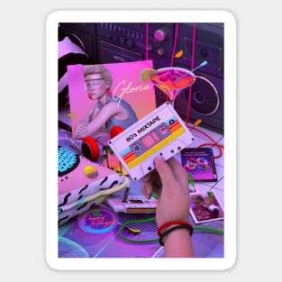 1980s Cassette Mixtape Sticker