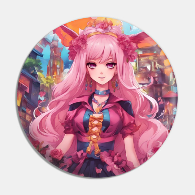 Pink anime party princess Pin by animegirlnft