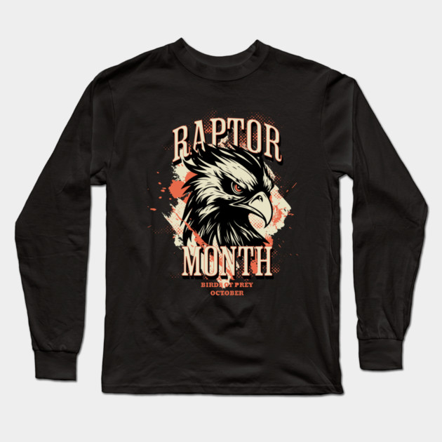 Raptor Month, Hawk Long Sleeve T-Shirt by HolidayBug
