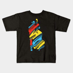 Colorful Fancy Bass Player Kids T-Shirt