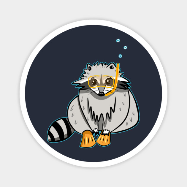 RACCOON NAVY Magnet by roxiqt