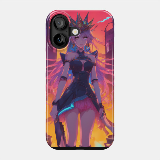 anime adventure villain girl pose Phone Case by animegirlnft