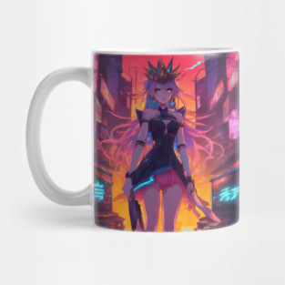 anime adventure villain girl pose Mug