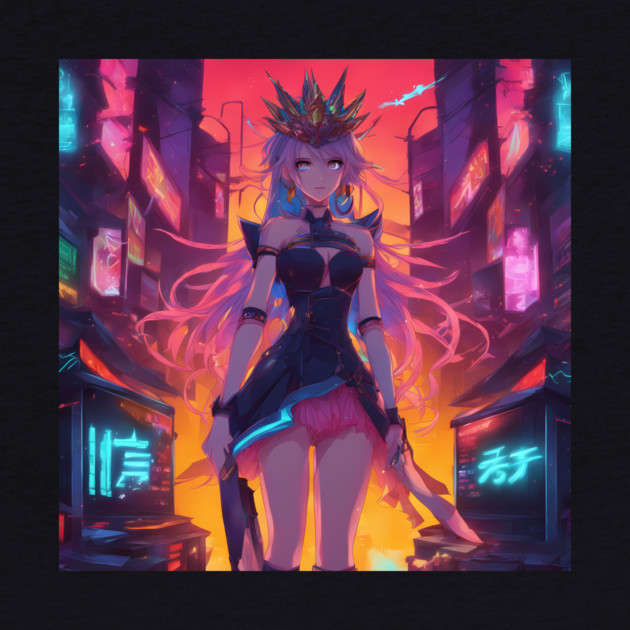 anime adventure villain girl pose by animegirlnft