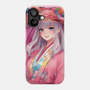 Anime Girl Squad kawaii cute  beautiful hat Phone Case