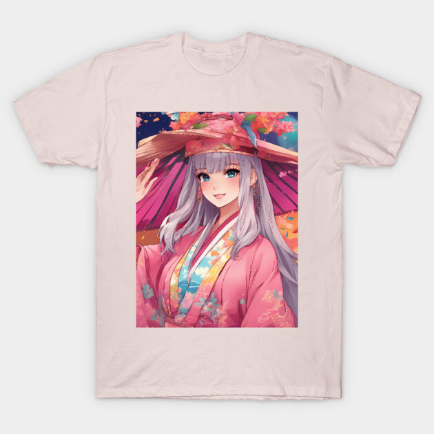 Anime Girl Squad kawaii cute  beautiful hat T-Shirt by animegirlnft