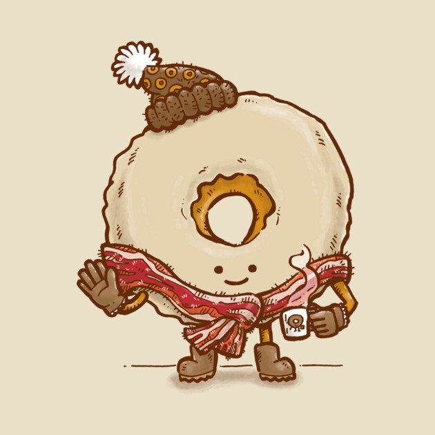 Bacon Scarf Maple Donut by nickv47