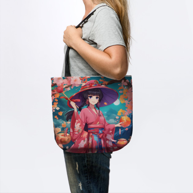 Manga girl  pink hat  dress elegant by animegirlnft