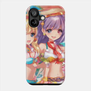 Anime girls wear bikni on  beach Phone Case