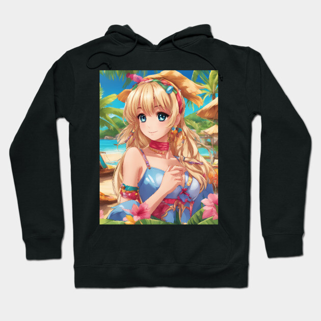 Nerdy and Nice Anime Girl Graphi Hoodie by animegirlnft