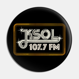KSOL 107.7 SOUL Bay Area Defunct Radio Station Pin