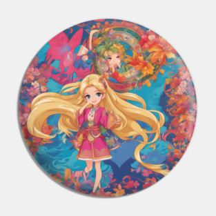 Anime Dreams Anime Girl collorful Pin