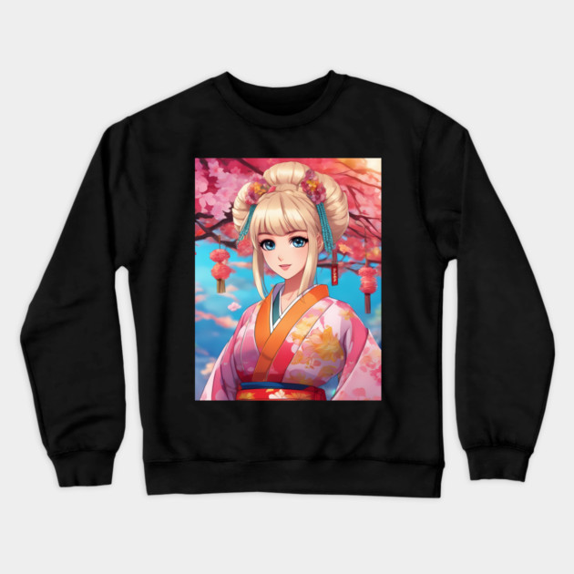 Otaku Obsessed  Japanese Anime Harajuku Hype Crewneck Sweatshirt by animegirlnft