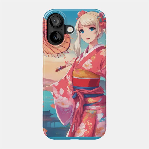 Harajuku Hype: Japanese Anime Girl Phone Case by animegirlnft