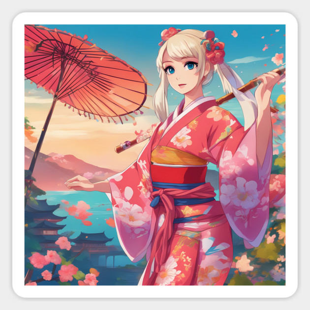 Harajuku Hype: Japanese Anime Girl Sticker by animegirlnft