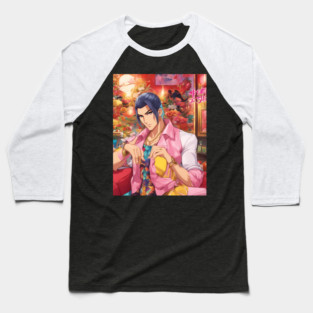 Manga Master Cool Anime yakuza pose Baseball T-Shirt