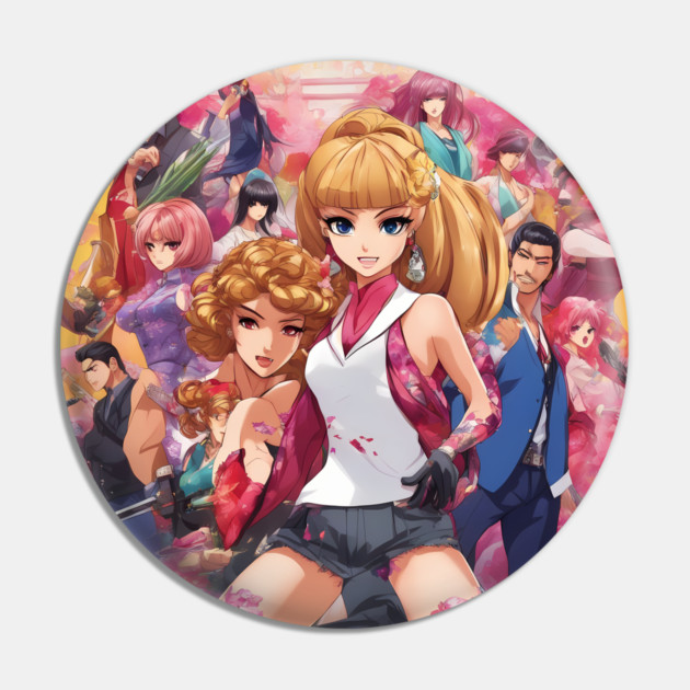 Manga Madness: Colorful Anime Girl Pin by animegirlnft