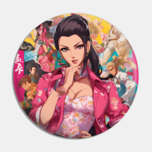 Kirei Kawaii  Beautiful  Yakuza Anime Girl Pin