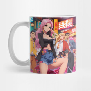 Hip Hop Anime Girl Squad: Cute and Colorful Mug