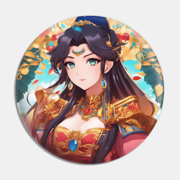 Cool Hero Kawaii Queen Anime Girl Pin by animegirlnft