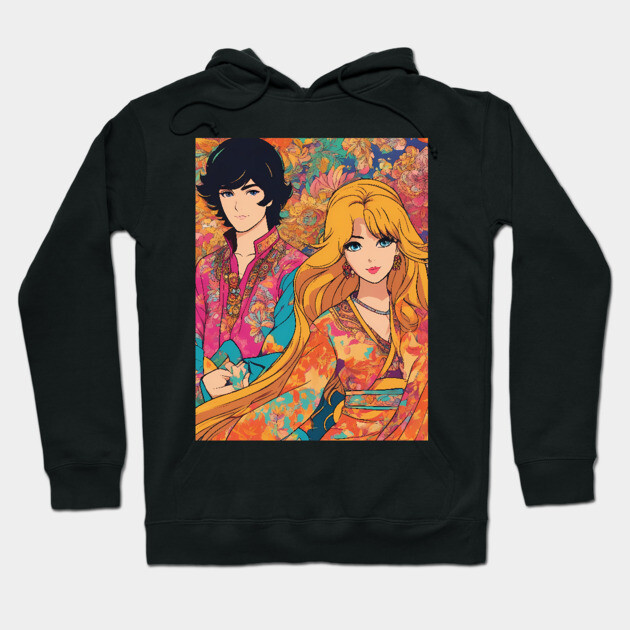 Cool Anime Girl Squad Cute and Colorful Hoodie by animegirlnft