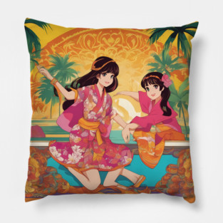 Deam Anime Girls Adventures Bali sytle Pillow