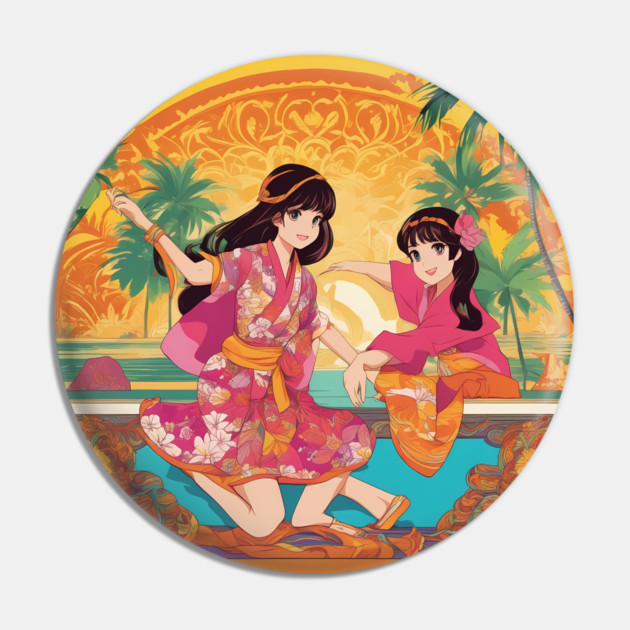 Deam Anime Girls Adventures Bali sytle Pin by animegirlnft