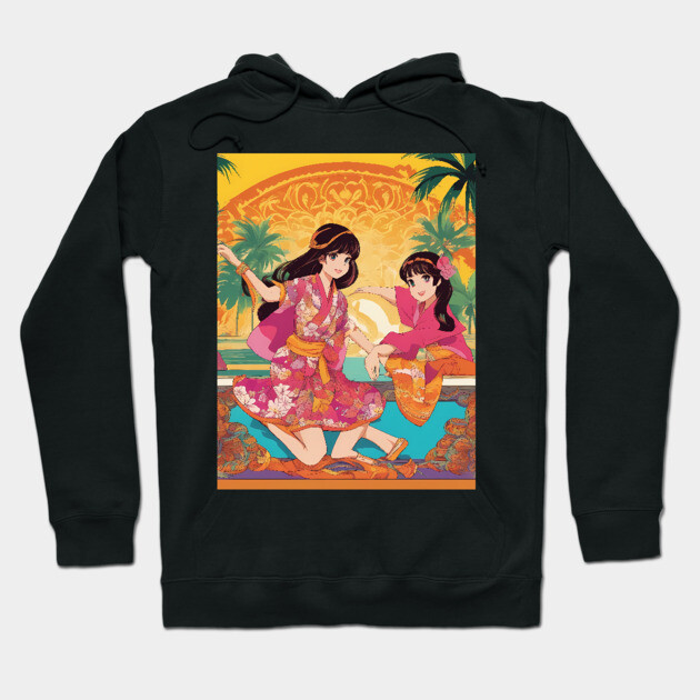 Deam Anime Girls Adventures Bali sytle Hoodie by animegirlnft