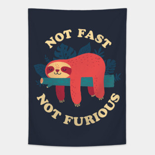 Sloth: Not Fast Not Furious Tapestry