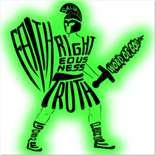 ARMOR OF GOD GREEN Posters and Art