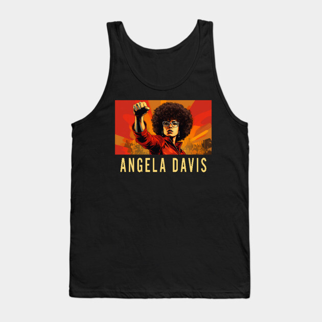 Angela Davis, Black Woman, Black History Tank Top by UrbanLifeApparel