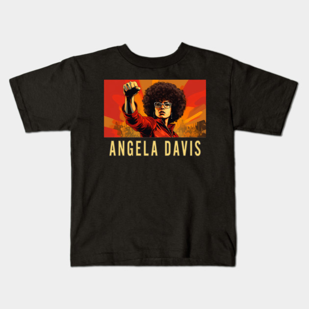 Angela Davis, Black Woman, Black History Kids T-Shirt by UrbanLifeApparel