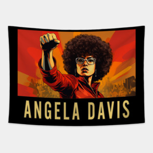 Angela Davis, Black Woman, Black History Tapestry