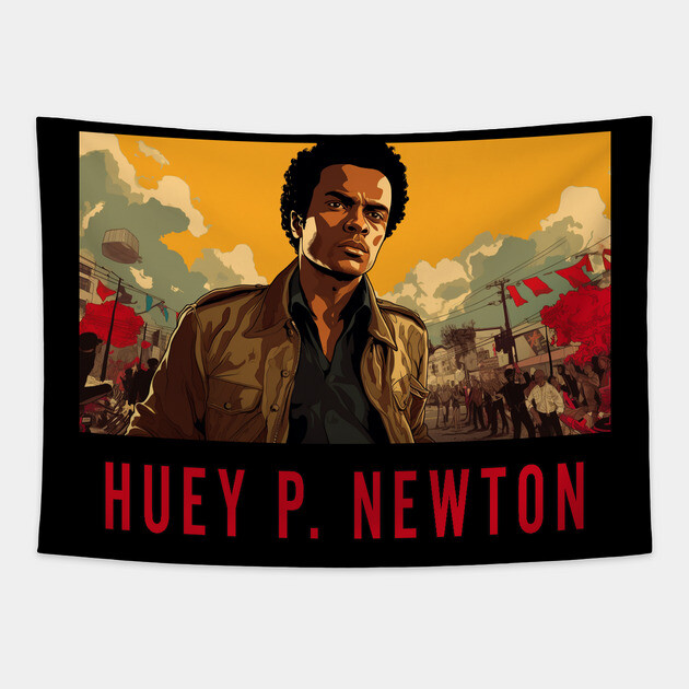 Huey Newton Tapestry by UrbanLifeApparel