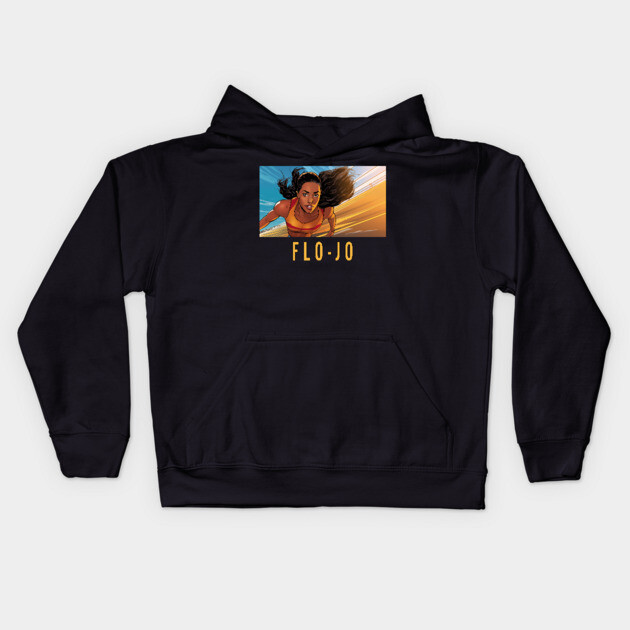Flo-Jo, Florence Griffith Joyner Kids Hoodie by UrbanLifeApparel