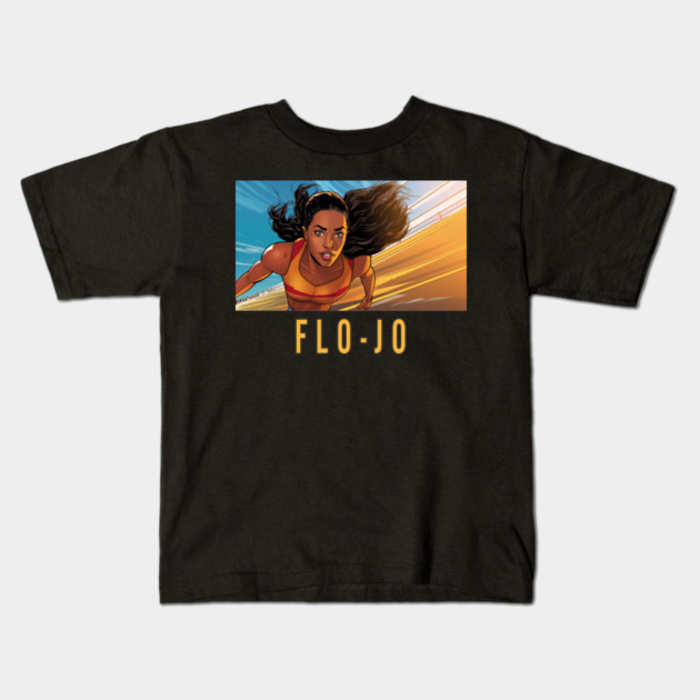 Flo-Jo, Florence Griffith Joyner Kids T-Shirt by UrbanLifeApparel