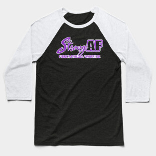 Strong AF Fibromyalgia Warrior Baseball T-Shirt