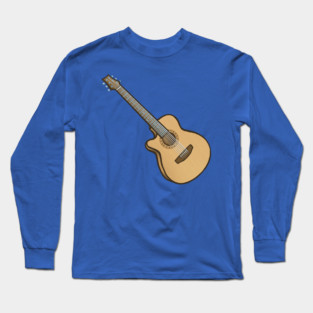 Left handed acoustic guitar Long Sleeve T-Shirt