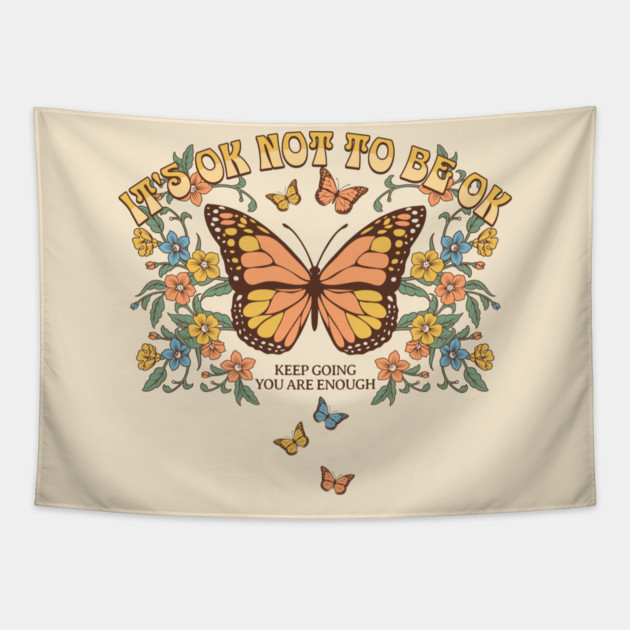 It’s ok not to be ok, mental health matters Tapestry by HolidayBug
